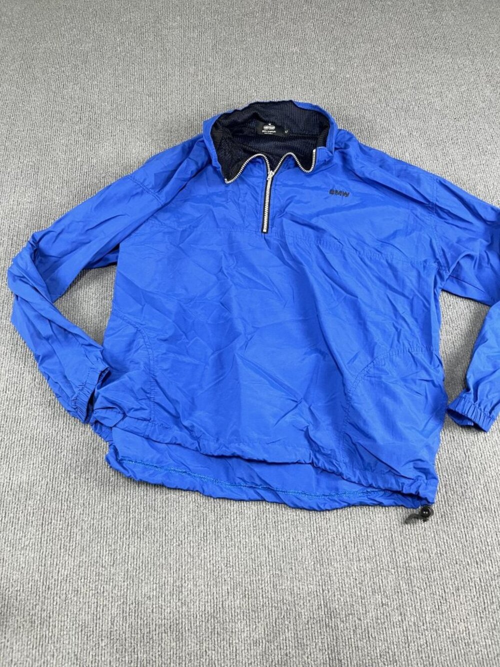 BMW Lifestyle Mens Blue Quarter Zip Windbreaker Jacket XL